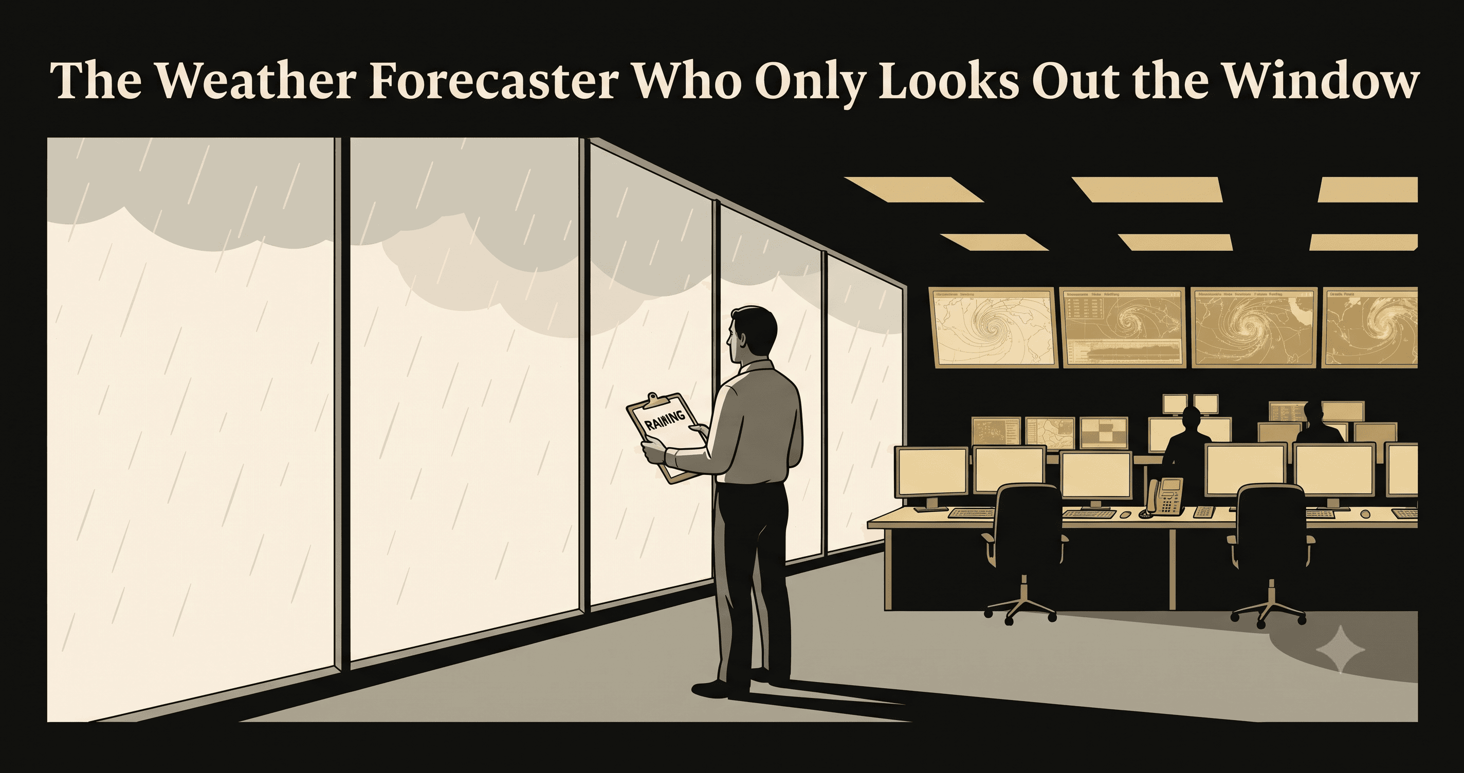 The Weather Forecaster Who Only
Looks Out the Window.
